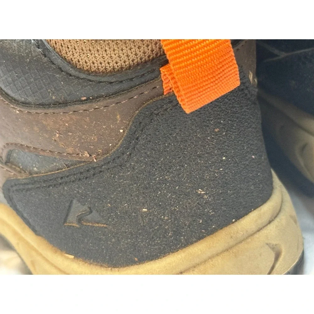 Ozark Trail Boys Hiking Boots Size 3 Brown Orange Water Resistant BYOT45CJ516